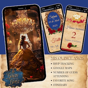 B Beast Quinceanera Invitation & RSVP Tracking, Sweet 16 Invite, Quinceañera Video Invitation, 15th Party, 15th Birthday