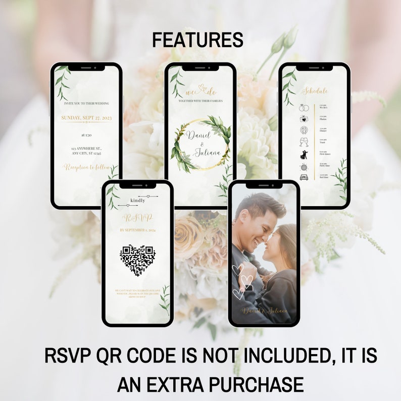 Digital Wedding Invitation, Wedding Timeline & Details With RSVP ...