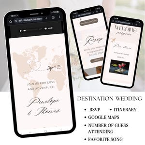 Faire-part de mariage à destination, RSVP traçable, Mariage de voyage, RSVP en ligne, ensemble de mariage, Programme de mariage, Site Web de mariage en Toscane, Tropical
