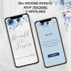 Invitation de mariage numérique et suivi Rsvp, chronologie des événements de mariage, site Web de mariage, modèle Rsvp en ligne, Rsvp et calendrier en ligne