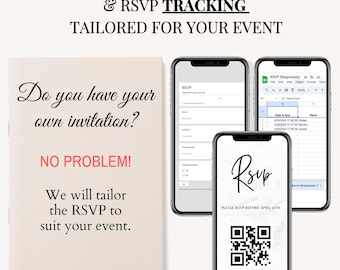 Online RSVP Page, Qr code RSVP Tracking, Digital RSVP, Digital Rsvp card, Rsvp Form, Wedding Planner, Wedding Template, Guest List Tracker