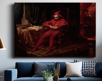Stańczyk - Hofnarr (Jan Matejko 1862), Leinwand Kunst Reproduktion, Romantik Gemälde, Öl auf Leinwand Druck