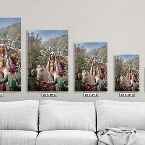Drottning Guinevres majstavelse (John Collier), Medeltida konst, Kungliga porträtt, Historisk dekor, Konsttryck, Arthuriansk konst, Medeltida dekor bild 9