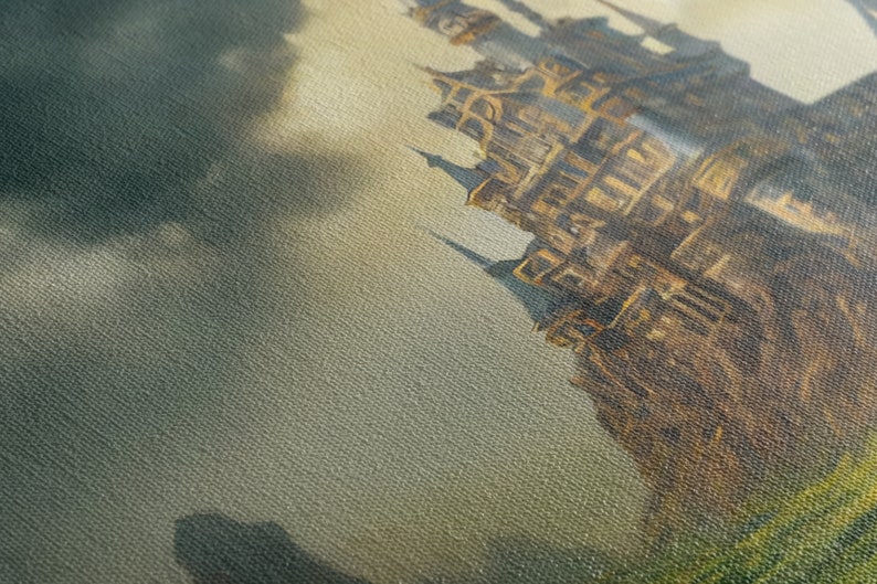 Hauteur d'un empire, paysage original encadré peinture à l'huile impression sur toile dans un cadre flottant décoratif image 9