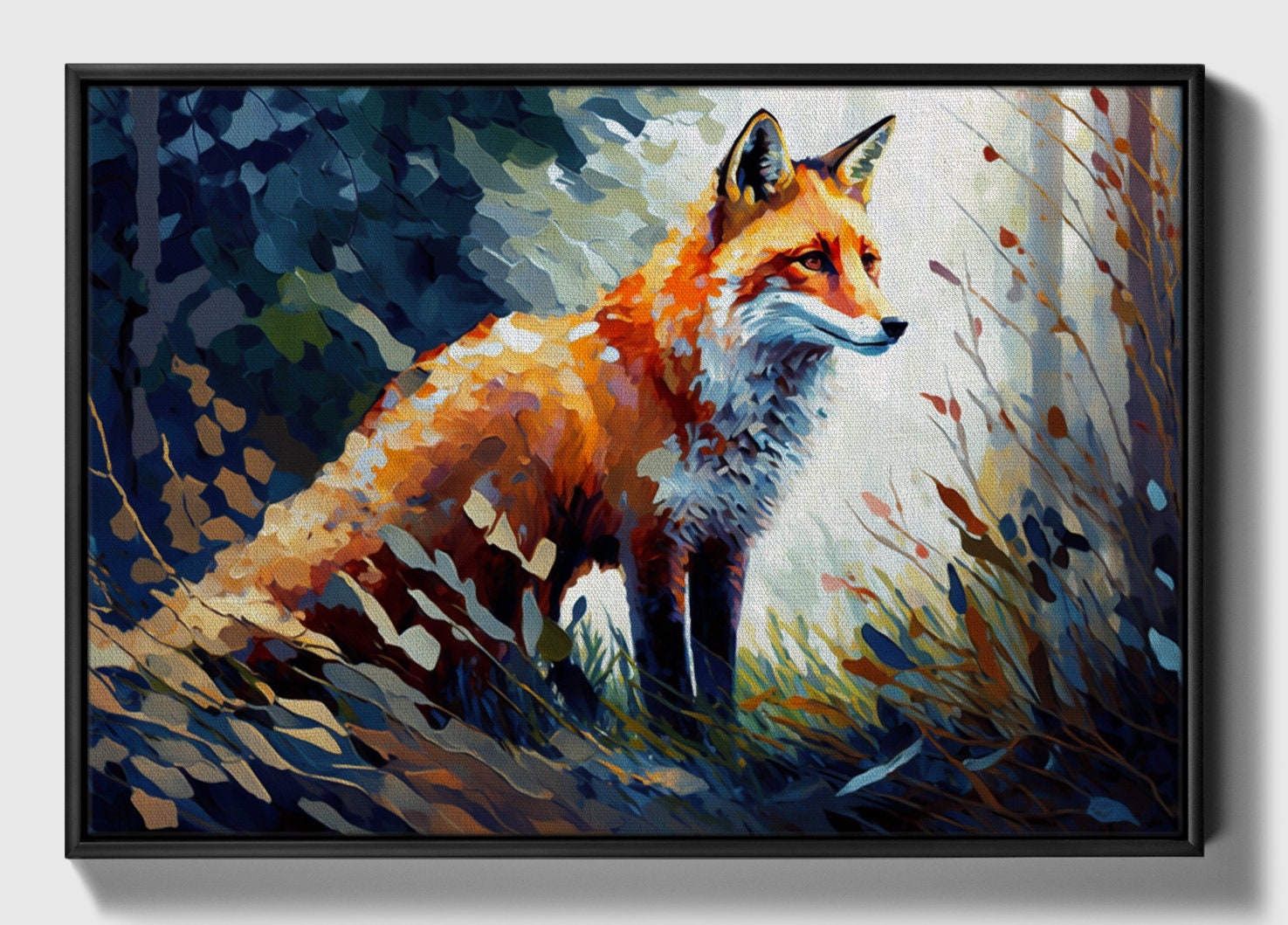 Baby Fox Water Color Painting Housewarming Gift Digital Art 