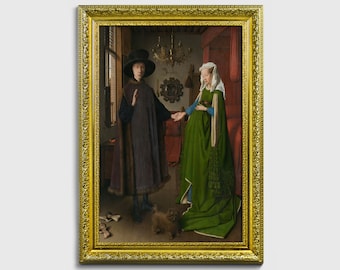 The Arnolfini Portrait Print: Jan van Eyck Renaissance Art, Historical Painting, Fine Art Print, Symbolism, Classic Masterpiece ,Classic Art