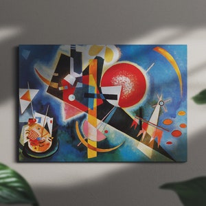 In Blue (Wassily Kandinsky 1925), Canvas Art, Abstract Wall Art, Modern Art Painting, Expressionism Art, Oil painting print on canvas