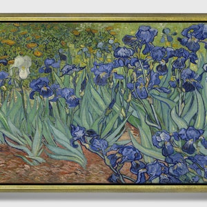 Irises ( Vincent van Gogh 1889), Canvas Art Reproduction, Abstract Wall Art, Modern Art Painting, Expressionism wall art, Framed art