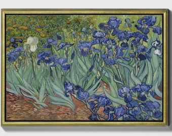 Irises ( Vincent van Gogh 1889), Canvas Art Reproduction, Abstract Wall Art, Modern Art Painting, Expressionism wall art, Framed art