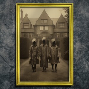 The Unseen Children, Vintage Fotografie, Kunst Poster Druck, Dark Academia, Gothic Wohnkultur, Halloween, Gothic Occult Poster, Hexerei