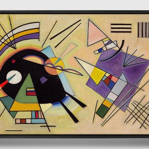 Black and Violet (Kandinsky 1923), Reproduction, Abstract Wall Art, Modern Art Painting, Expressionism Art, Oil painting print on canvas