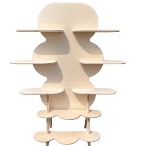 Wibbly Collapsible Stand, Portable Wooden Display Shelf, Tiered Farmer Market Stand, Folding Vendor Booth Shelves, Tabletop Product Display