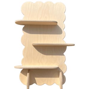 Espositore pieghevole a 3 livelli Slottie, ripiano espositivo a doppio angolo scanalato per biglietti e prodotti fatti a mano in stand espositivi da tavolo per mercatini pop-up