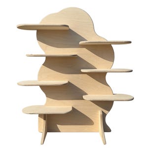 Asymmetrical Wavy Collapsible Stand, Retail Display, Market Display, Product Display Rack, Stand Alone Shelf, Market Stall, Tiered Shelf shelf