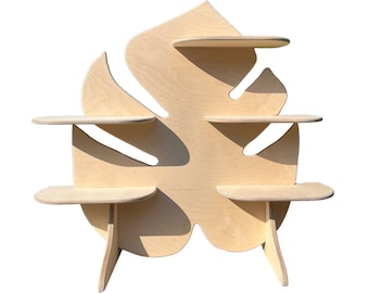 Monstera Split Leaf Collapsible Stand, Portable Stall Display, Popup Market Display, Tabletop Shelves, Artisan Showcase Stand, Booth Display