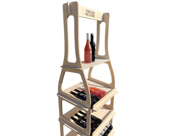 Wine Collapsible Stand, Market Display, Wine Rack, Wine display shelves, Boutique Decor Shelves, Wine Rack,  Retail Display, Fair Display
