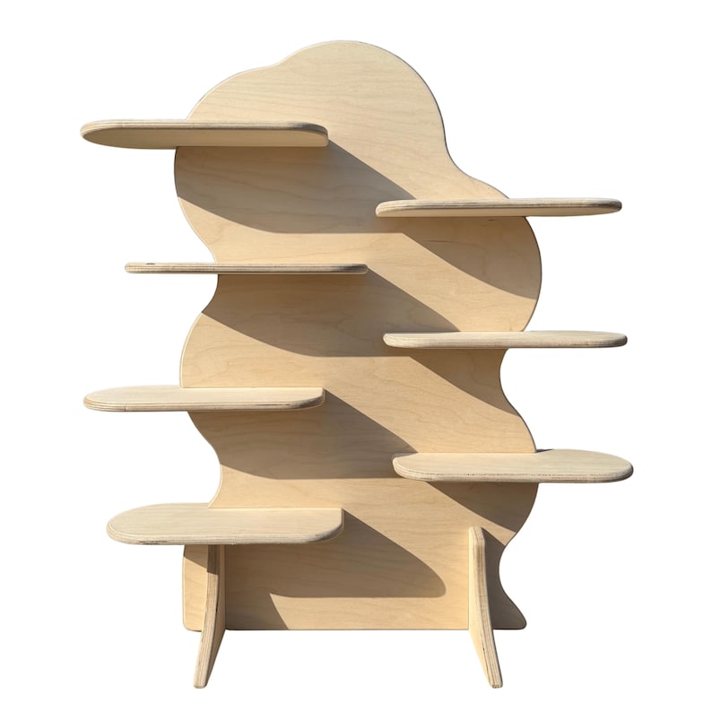 Asymmetrical Wavy Collapsible Stand, Retail Display, Market Display, Product Display Rack, Stand Alone Shelf, Market Stall, Tiered Shelf shelf