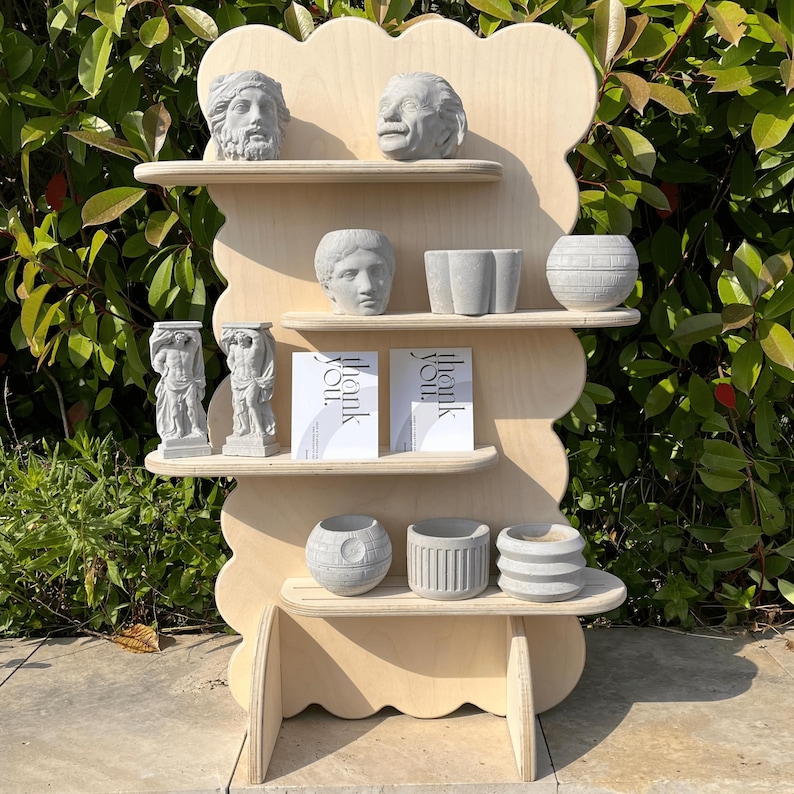 4-tier Slottie Collapsible Stand, Slotted Dual-angle Display Shelf for ...