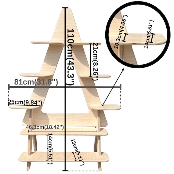 Roofle Collapsible Stand, Portable Wooden Shelf for Craft Shows
