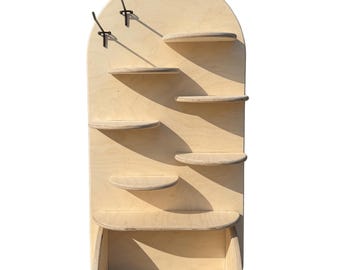 Greebi-Peg Collapsible Wooden Display Stand with Metal Hooks