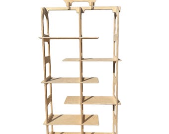 Floopy Birch Plywood Floor Display Stand with Shelves for Craft Fairs, Vendor Booths & Markets