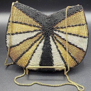 Vintage Le Regale Copper Woven Evening Handbag Purse with Hard Case-  vintage evening bag, woven gold and copper handbag, Le Regale purse