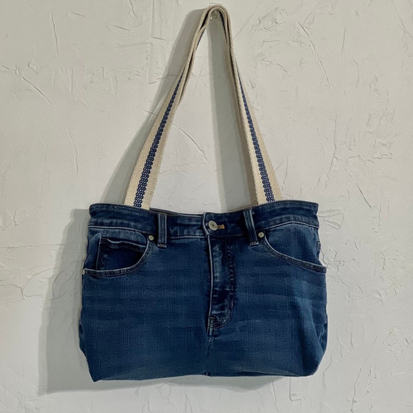 Upcycled Jeans Bag - Etsy