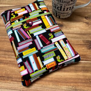Medium Padded Book Sleeve, Library Book Cover