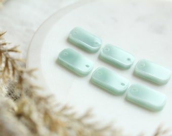 Green Jade Pastel Modern Acrylic Rounded Rectangle Earring Pieces Minimalist Petite Earring Blanks Emerald Quartz Acrylic 3 Pairs DIY