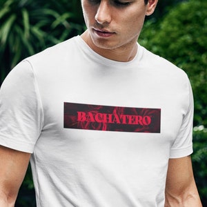 Koszulka Bachatero Roses, tancerz Bachata, koszulka Bachatero, prezent tancerza Bachata, zmysłowy taniec towarzyski Bachata, dominikański Bachata Lati