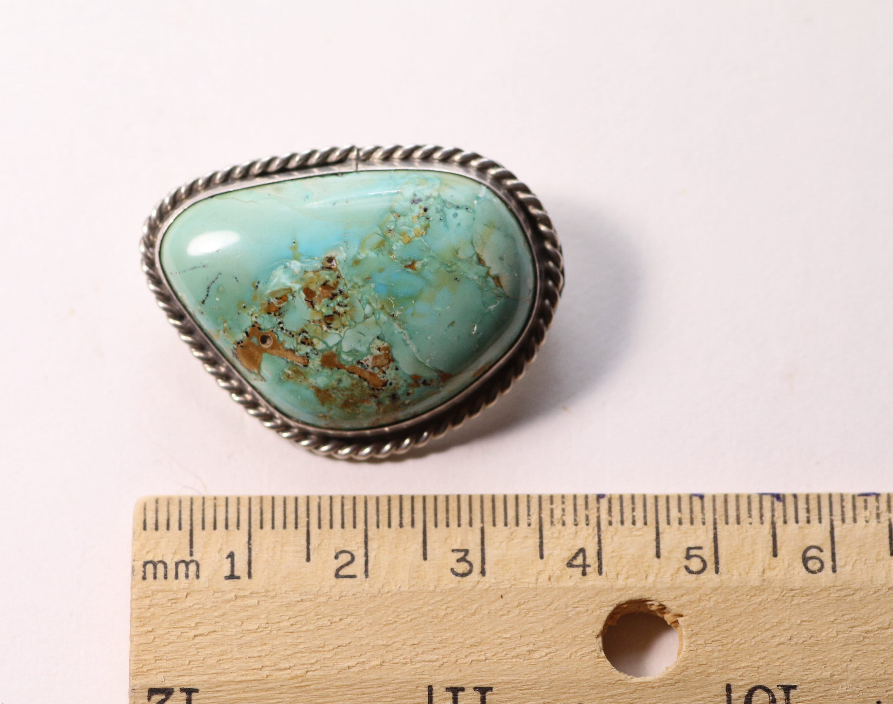 MAGNIFIQUE BROCHE DE Créateur A Identifier, Turquoise - Vintage Jewerelly EUR 20,00 - FR