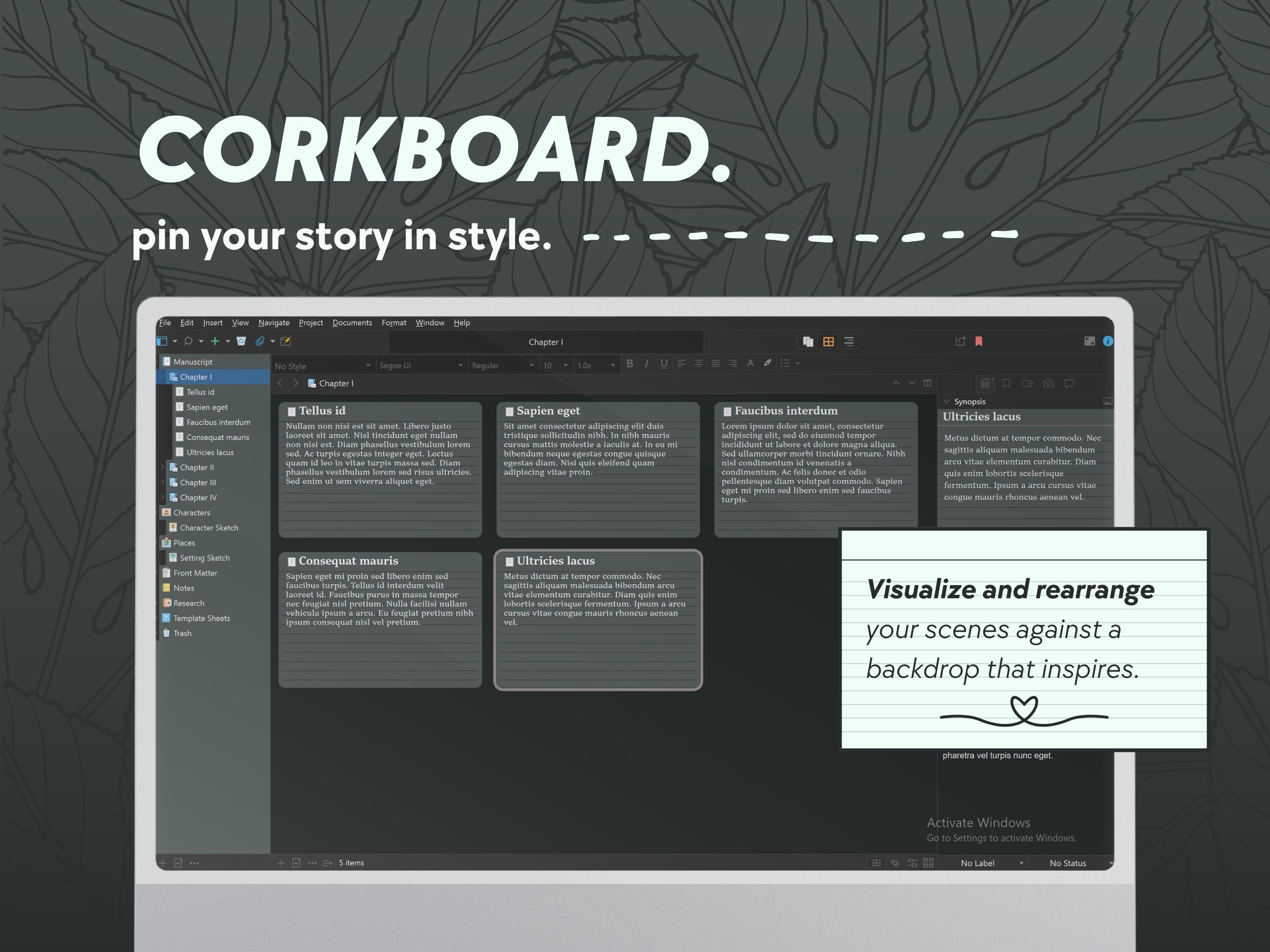 Mint Writing Midnight Mint Scrivener Theme for Windows (dark Mode) | Cool-toned ...