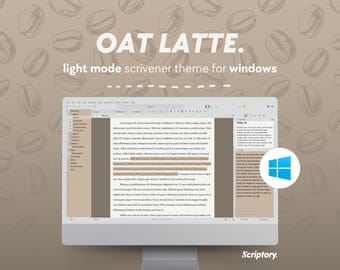 Tema Oat Latte Scrivener: modalità chiara per Windows (download ZIP)