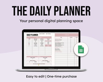 Modello di planner giornaliero riutilizzabile per Fogli Google - Planner per abitudini, umore e cose da fare
