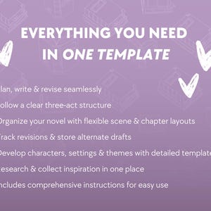 The Complete Three-act Novel Planner | Scrivener Template for Story ...