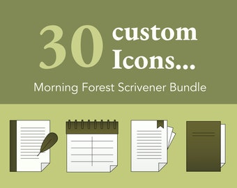 Pacchetto icone Scrivener della foresta mattutina