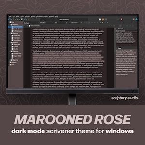 Marooned Rose Scrivener Theme: Dark Mode Writing (Windows)