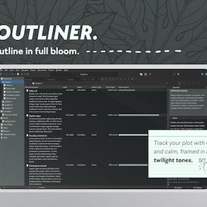 Midnight Mint Scrivener-tema för Windows (mörkt läge) | Skrivinställningar med kall ton för nattugglor bild 3