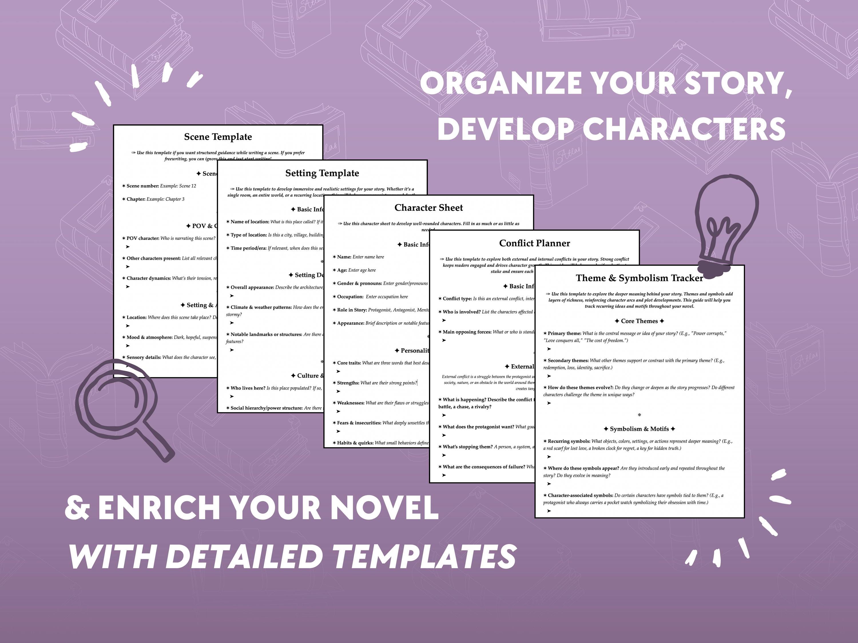 The Complete Three-act Novel Planner | Scrivener Template for Story ...