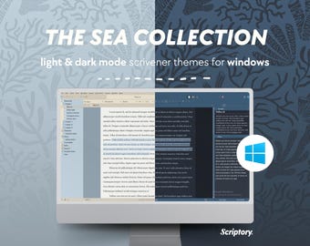 Tema Scrivener di Sea Collection: modalità chiara e scura per Windows