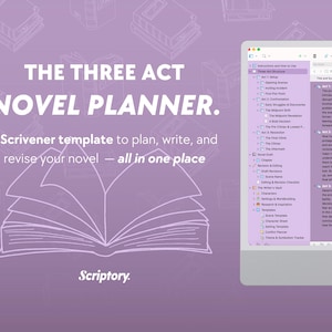 Planificador/Plantilla completa de novela de tres actos para estructurar y escribir historias