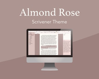 Tema Scrivener rosa mandorla (modalità leggera)