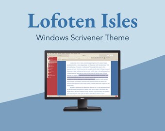 Tema Lofoten Isles Scrivener para Windows (modo claro)