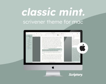 Tema Scrivener Classic Mint: Fresh Writing Workspace (MacOS)