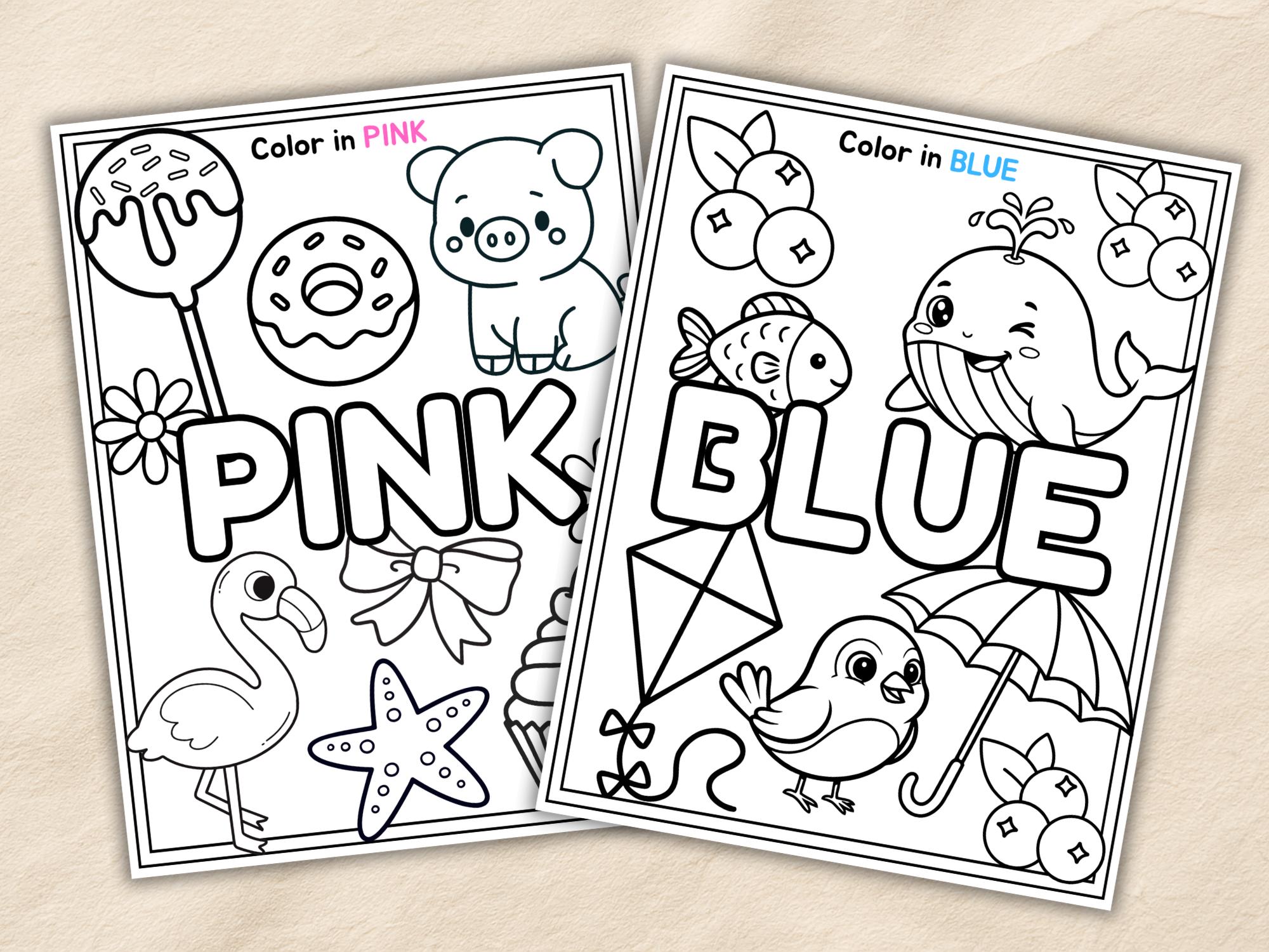 10 Colors Coloring Pages for Kids. Preschool Coloring Worksheets ...