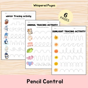 pencil control line tracing worksheets, pre handwriting, kindergarten and preschool, homeschool tracing pages