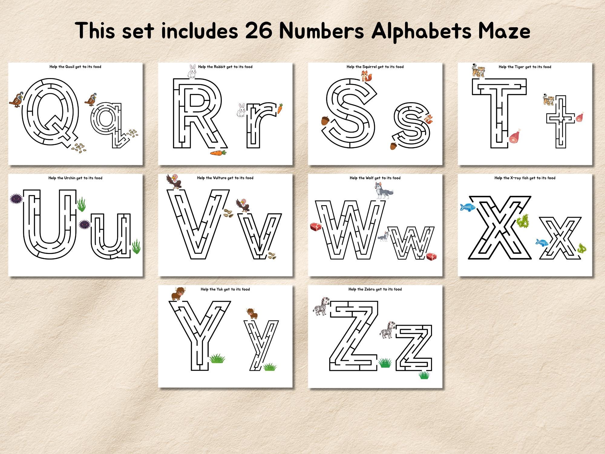 Printable Numbers Maze Worksheets for Kids, Labyrinth Easy Mazes ...