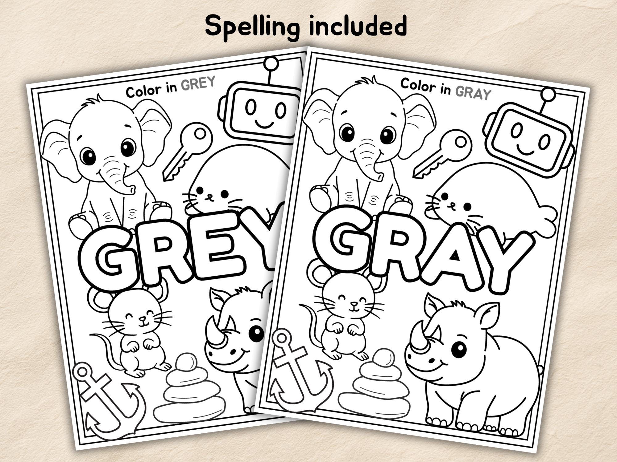 10 Colors Coloring Pages for Kids. Preschool Coloring Worksheets ...