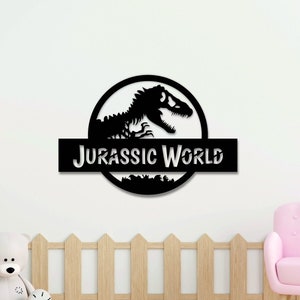 Jurassic World Dinosaur Personalized Wooden Room Decor | Custom Geometric Art | Gift for Jurassic Fans | Nursery Wall Decor | Christmas Gift
