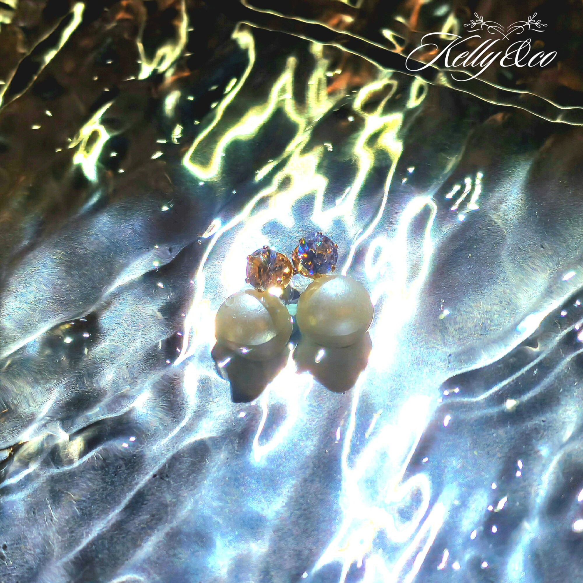 Queen Elizabeth II Inspired Pearl Earrings. Cubic Zirconia Queen Elizabeth II Inspired Pearl Earrings. Cubic Zirconia